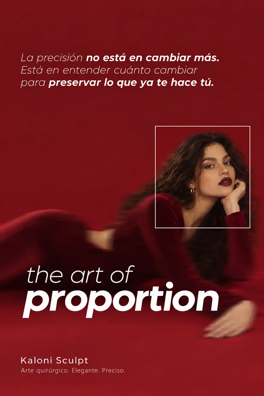 Campaña roja The Art of Proportion de Kaloni Sculpt.